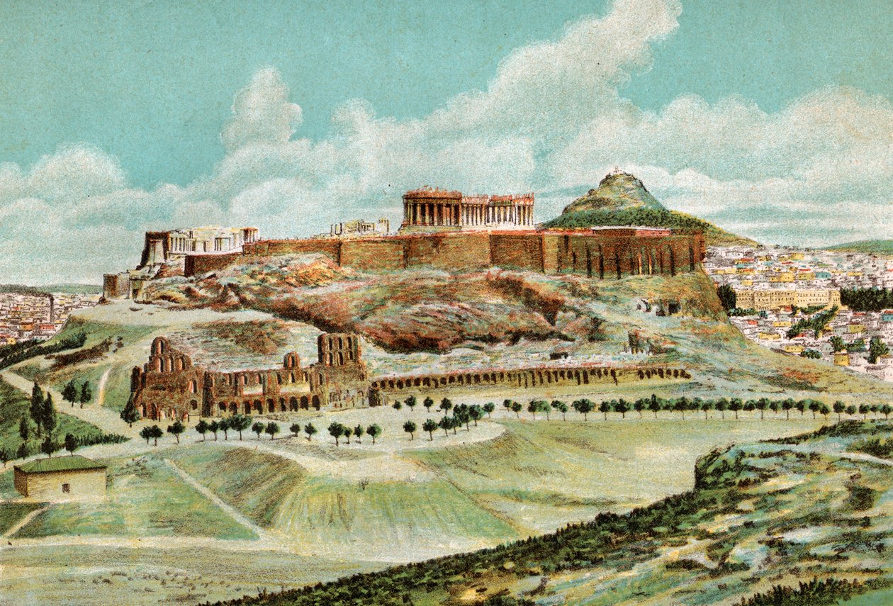 Atény, cca 1920 (litografie) od . .