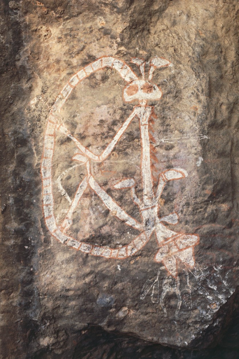 Austrálie, Severní teritorium, Arnhem Land, národní park Kakadu, skála Nourlangie, domorodé skalní malby od Isabel Redie