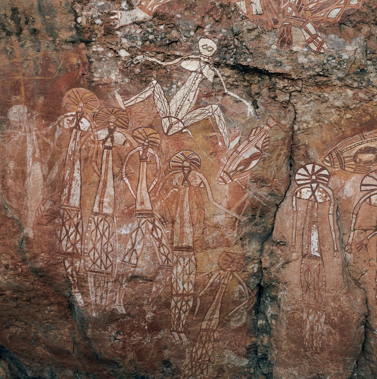 Austrálie, Severní teritorium, Arnhem Land, národní park Kakadu, skála Nourlangie, skalní malby domorodců od Isabel Redie