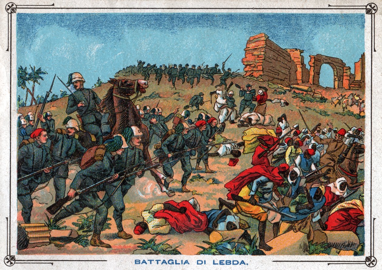 Bitva o Wadi. Bitva u Wadi Lebda. od Ferdinand Georg Waldmuller