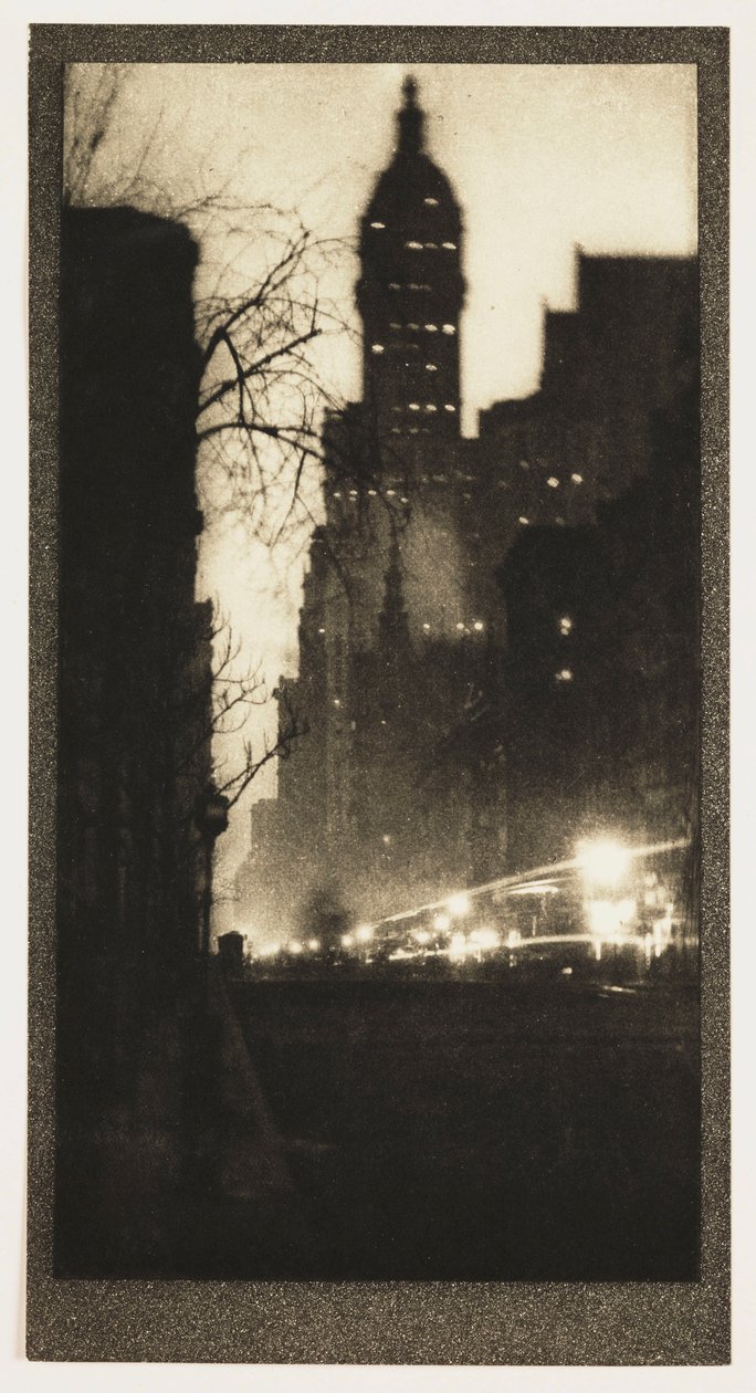 Broadway v noci, kolem roku 1905 od John Pardon