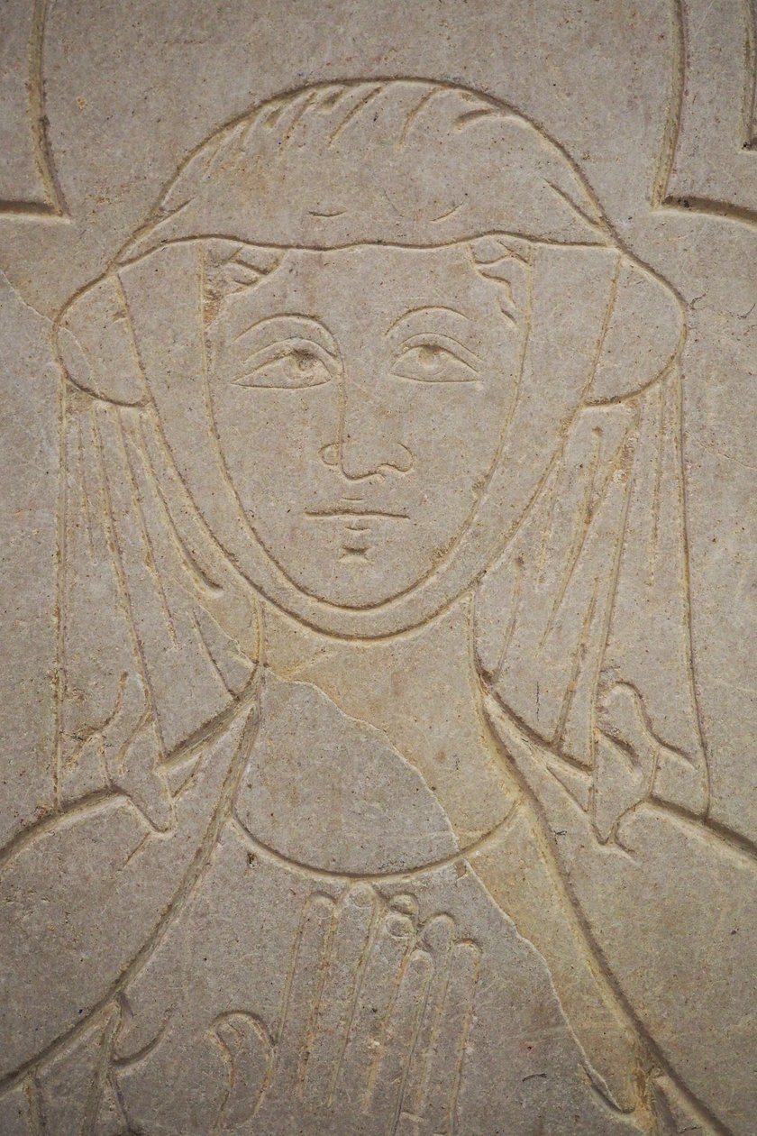 Burgundsko, Lancharre, obec Chapaize 71460. V kostele Notre Dame, Isabelle de Vauvry od . .