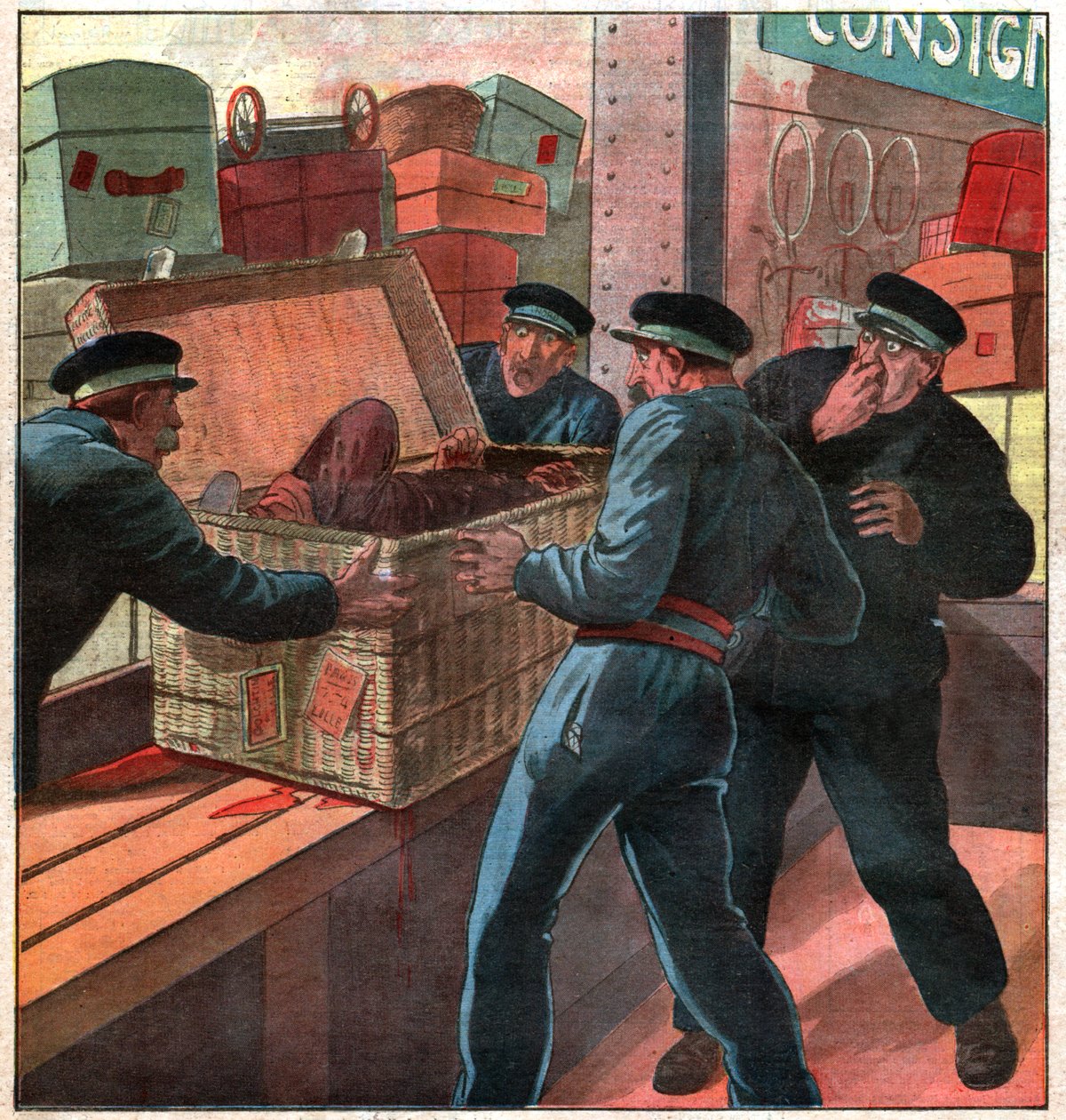 Mrtvola v kufru. Mrtvé tělo v kufru. od Ferdinand Georg Waldmuller