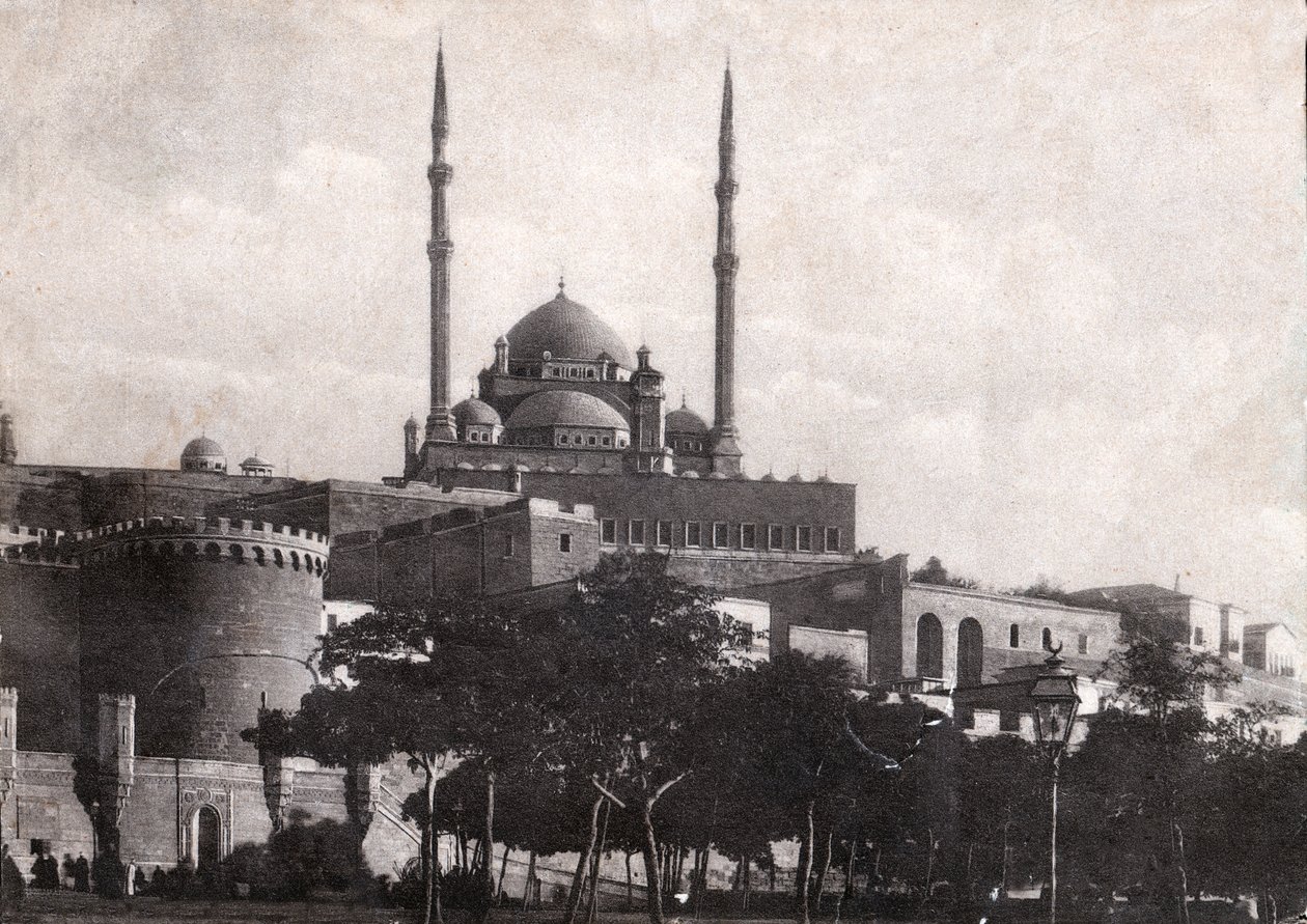 Káhira, citadela Saladin (Egypt). cca 1920 (černobílá fotografie) od . .