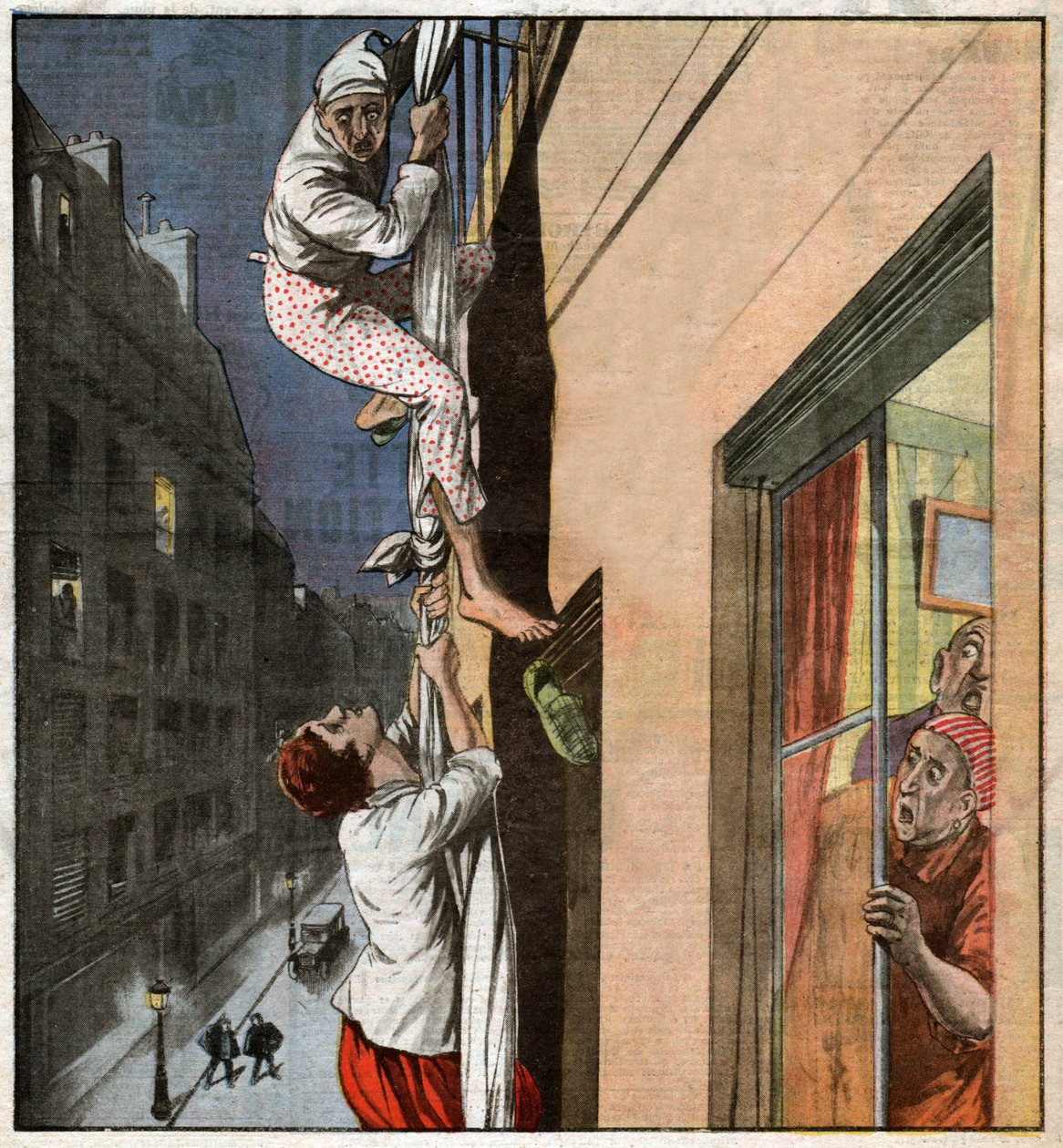 Vloupání v Paříži. Vloupání v Paříži. od Ferdinand Georg Waldmuller