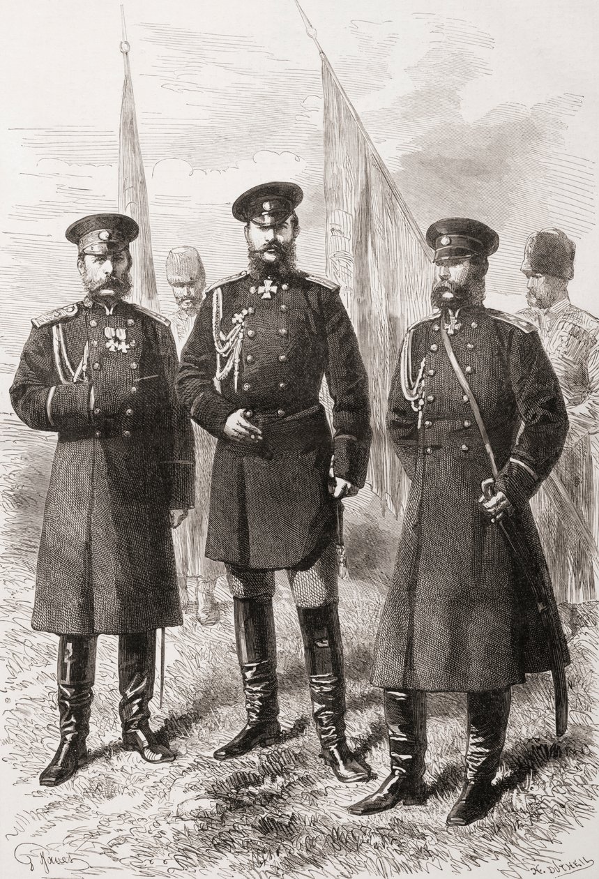 Generální štáb kavkazské armády během rusko-turecké války (1877-1878) od . .
