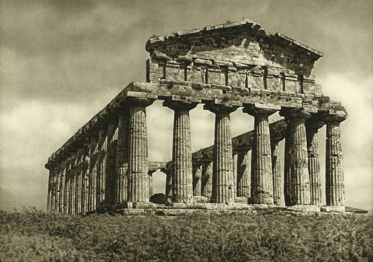 Chrám Ceres v Paestum, postavený v roce 500 před naším letopočtem od Ferdinand Georg Waldmuller