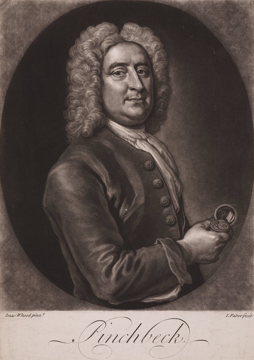 Christopher Pinchbeck, anglický hodinář a výrobce hraček, c 1725 od Frederick (attr. to) Barnard