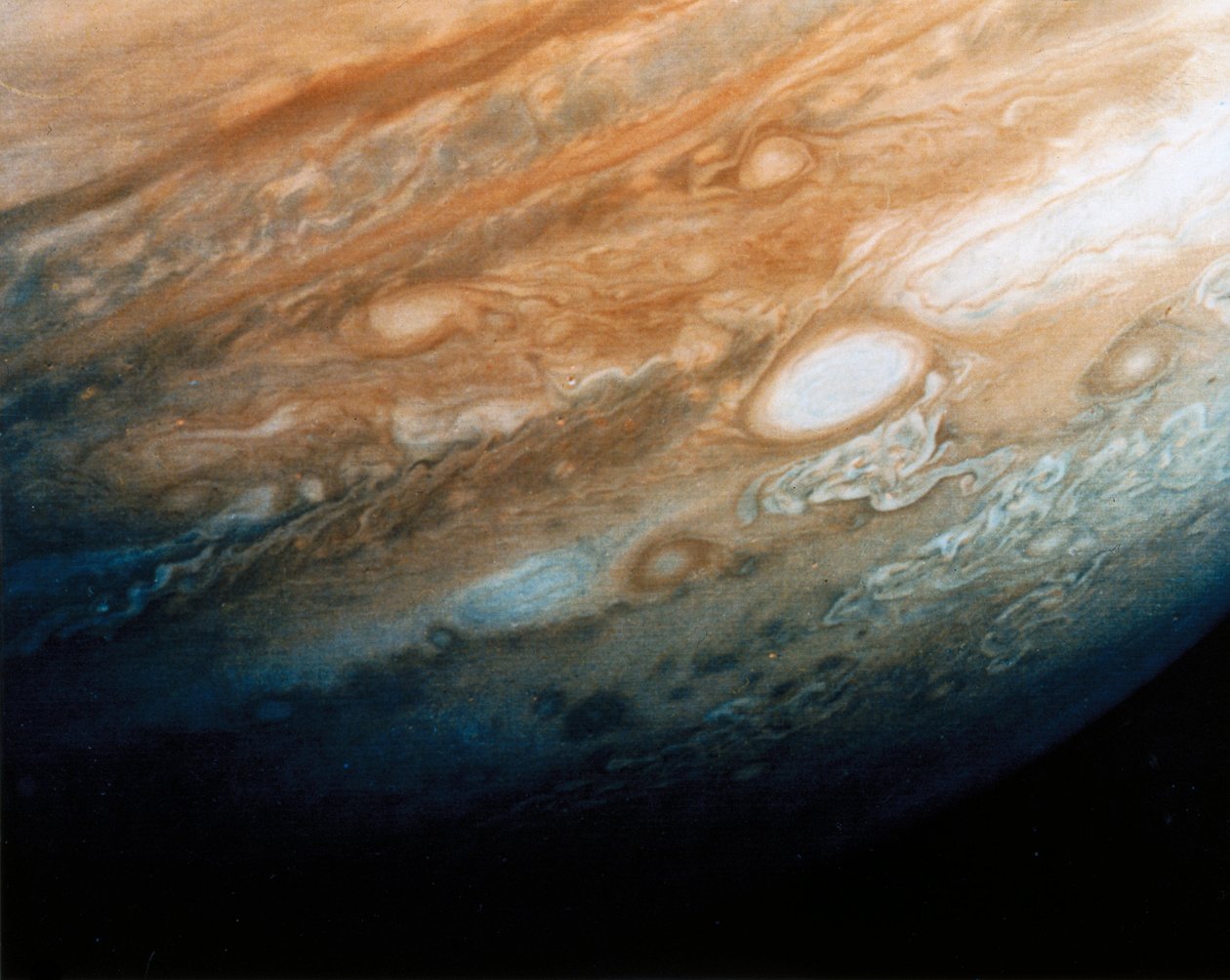 Detailní záběr na oblačné vzory Jupitera od Ferdinand Georg Waldmuller