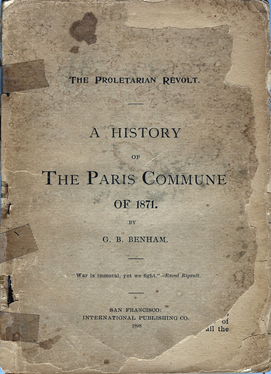 Obálka „“HISTORIE PAŘÍŽSKÉ KOMUNY 1871““ od George B. Benhama od Frederick (attr. to) Barnard