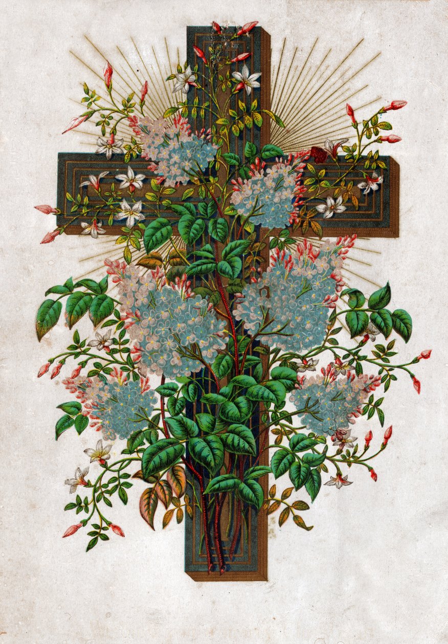 Kříž Ježíše Krista, cca 1910 (litografie) od . .