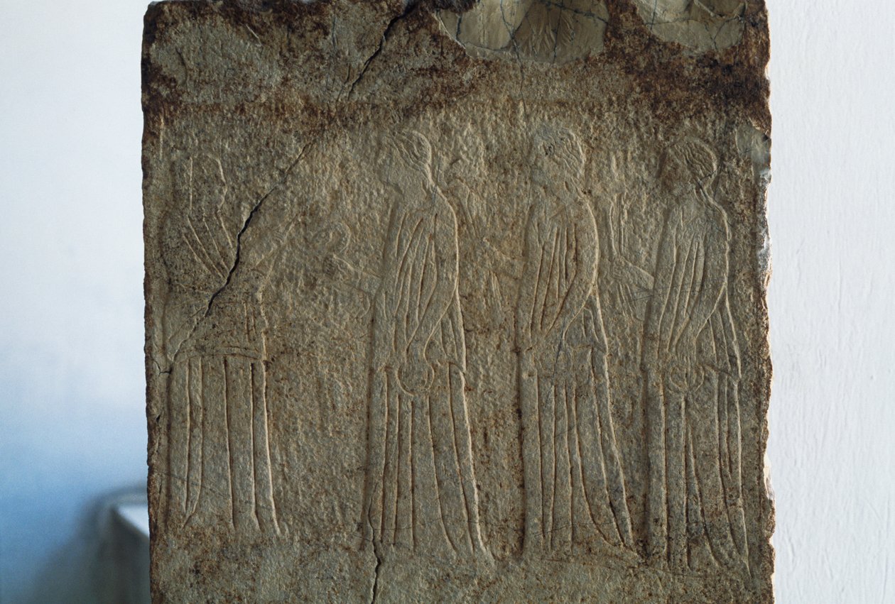 Eumenides, votivní reliéf, Argos, Řecko, řecká civilizace, 3. století př. Kr od William Walcutt