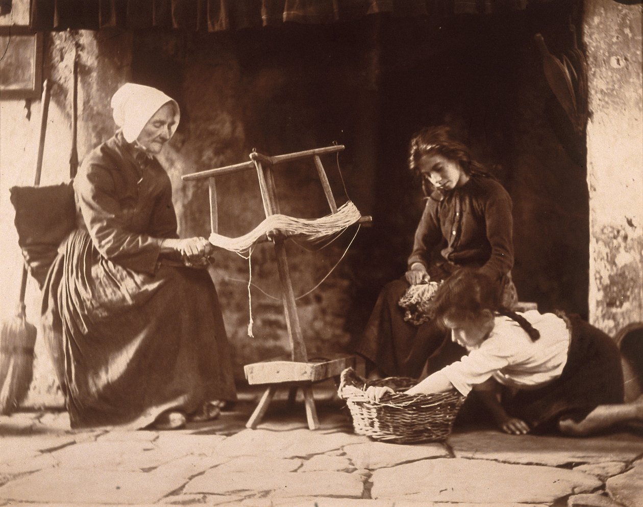 Žena tkaní, c 1900 od Frederick (attr. to) Barnard