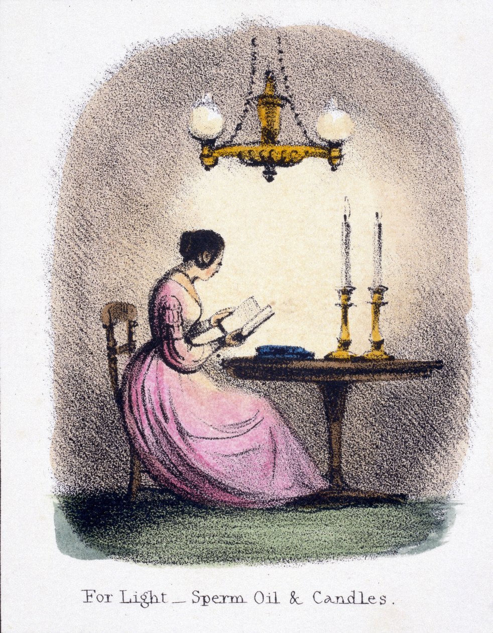 Pro světlo, Spermový olej a svíčky, c 1845 od Frederick (attr. to) Barnard