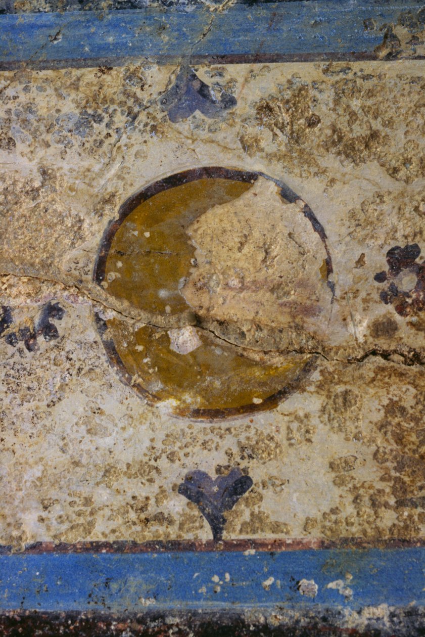 Fragment fresky, Salus Augusta Temple-Cryptoporticus, starověké římské město Urbs Salvia, Urbisaglia, Marche, Itálie (foto) od William Walcutt
