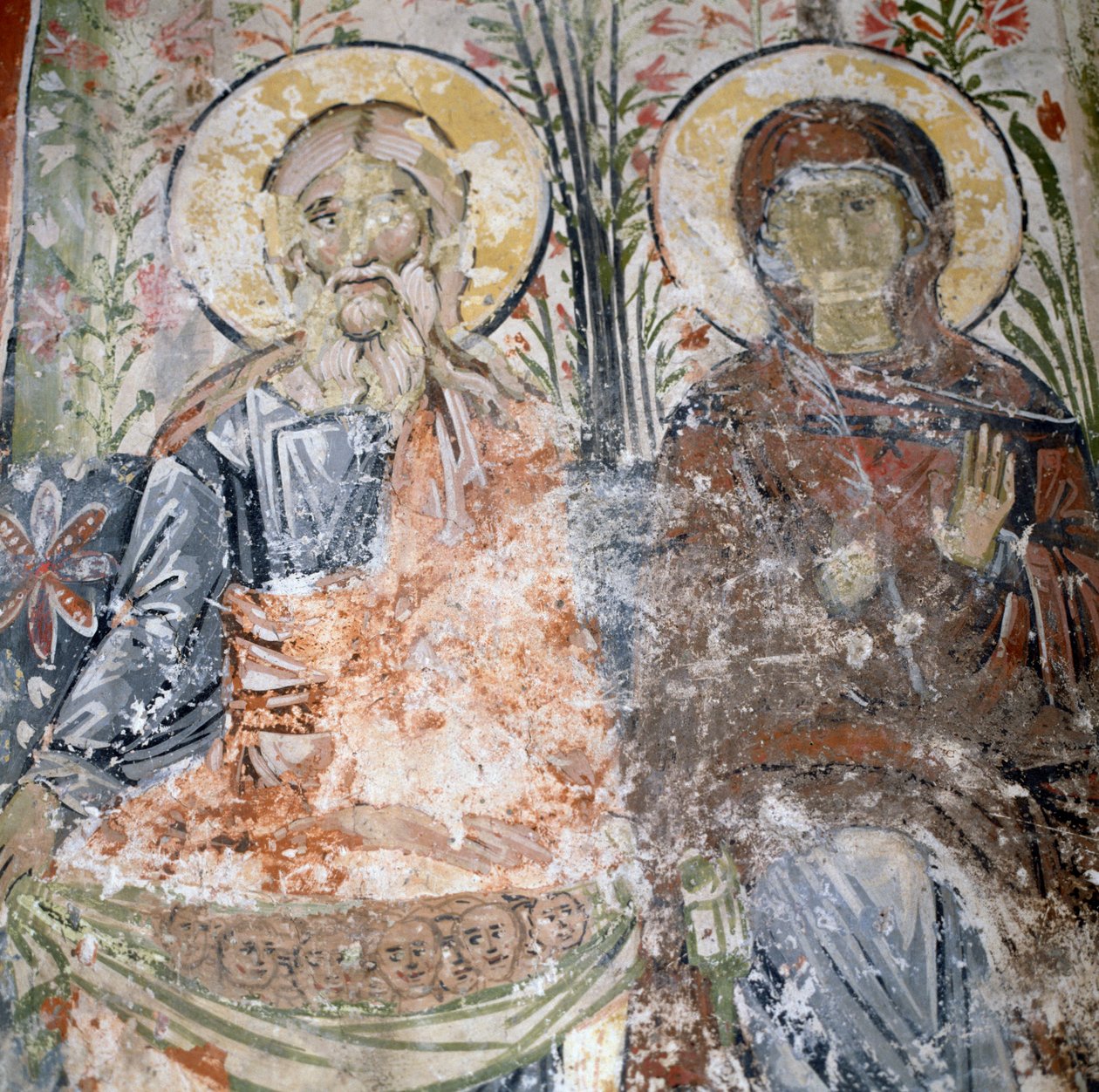 Fresky v klášteře Agios Panteleimon, ostrov Tilos, Řecko od Georg Carl Heinrich Dollmann