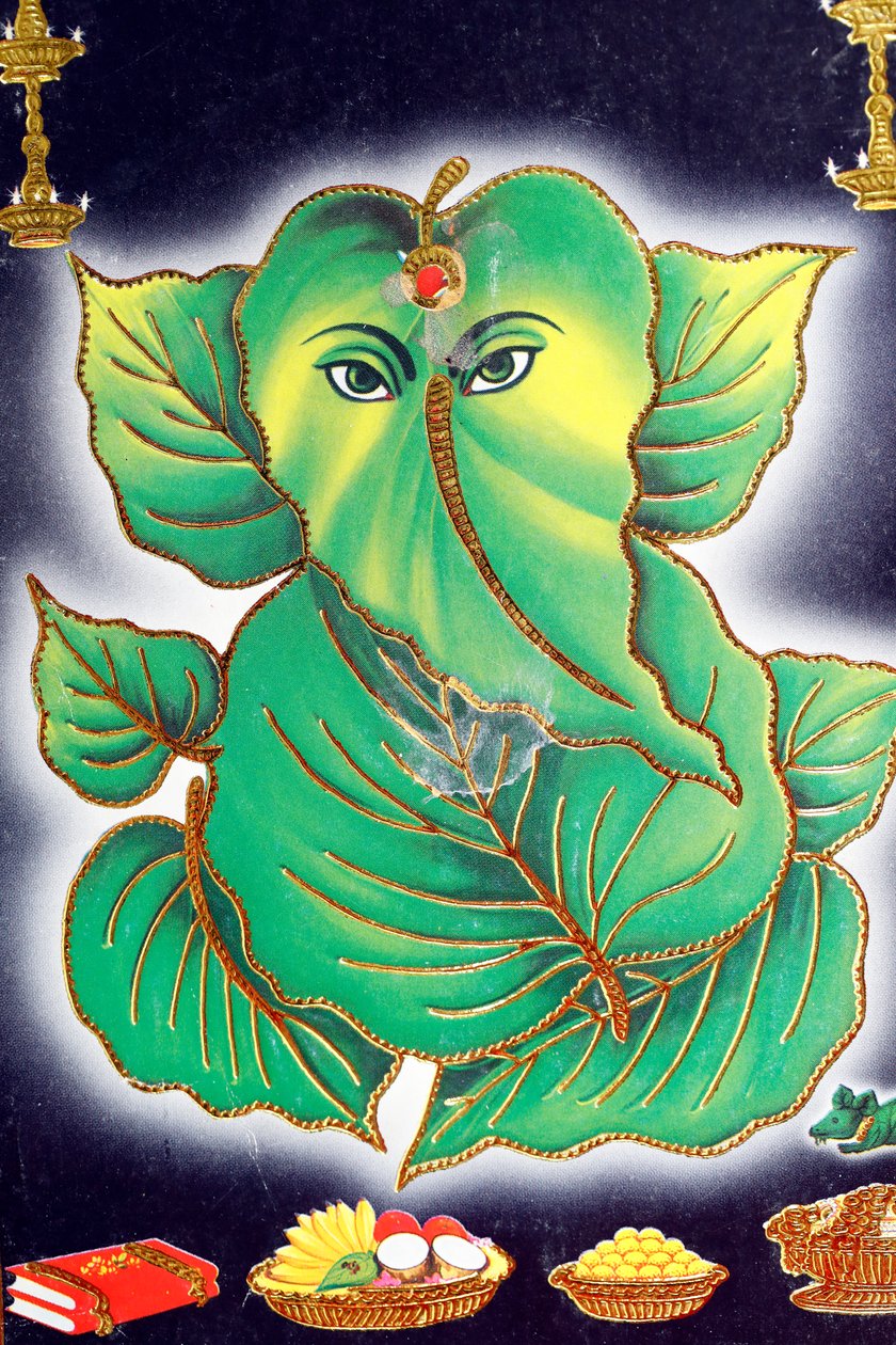 Ganéša nebo Ganapati: hinduistický bůh v čele se slonem. od . .