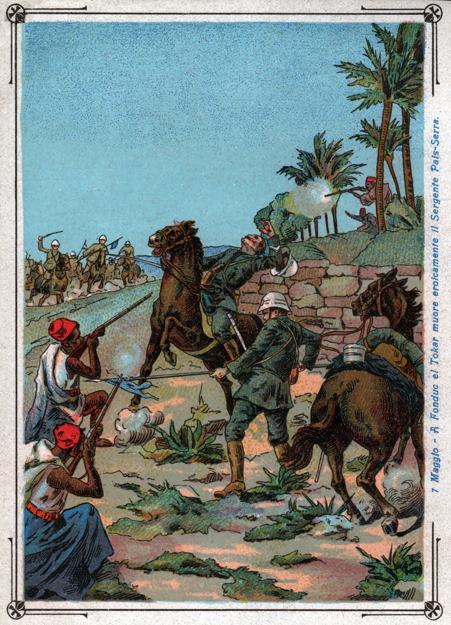 Italsko-turecká válka. Italská turecká válka. od Ferdinand Georg Waldmuller