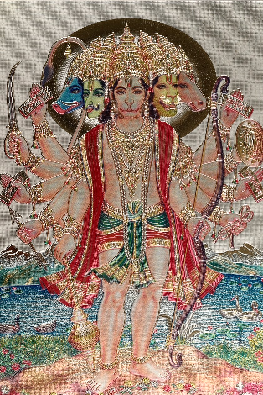 Hanuman, opičí bůh v hinduistické mytologii. od . .