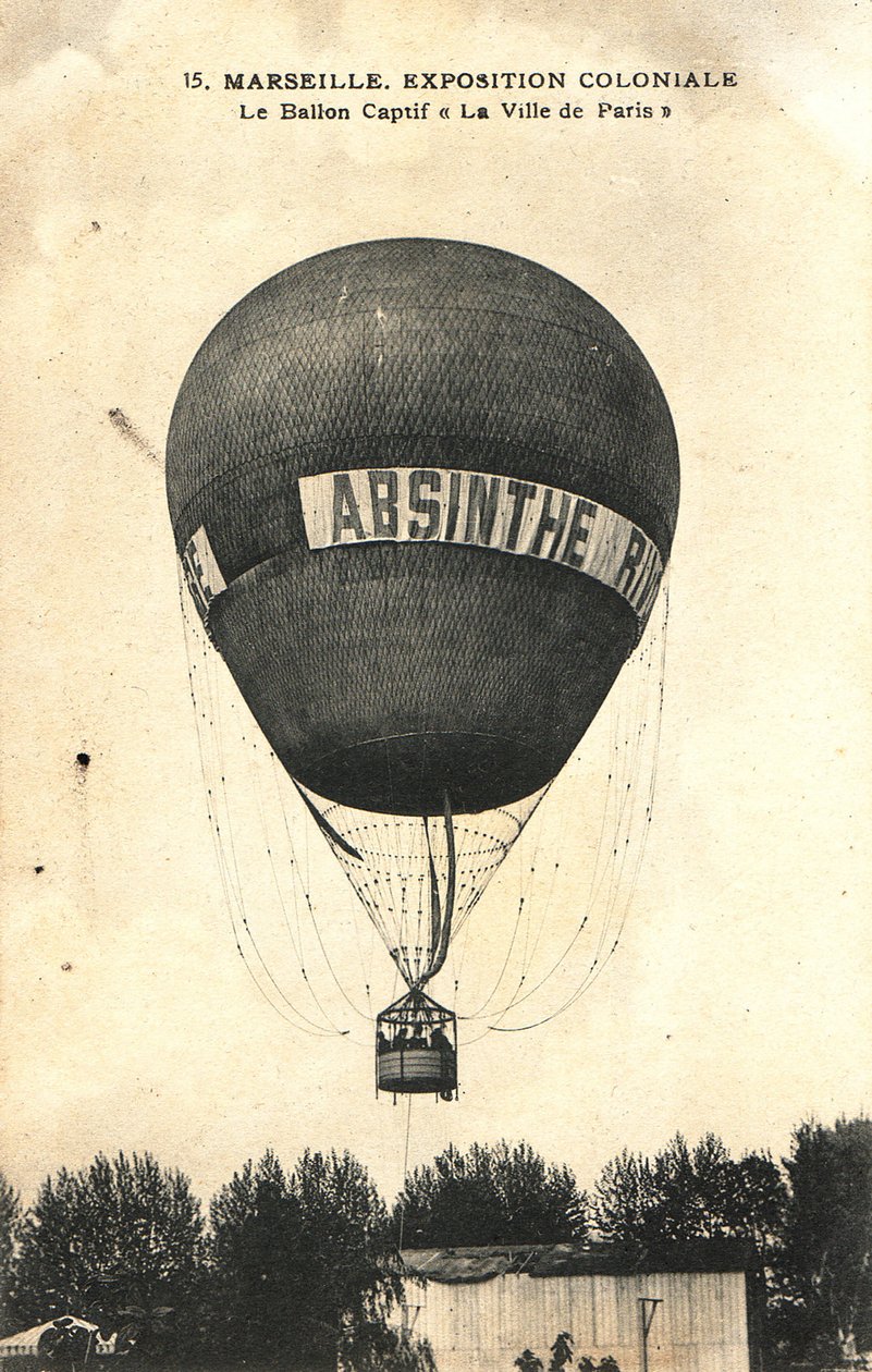 Reklama na horkovzdušný balón Absinthe Rivoire od Frederick (attr. to) Barnard