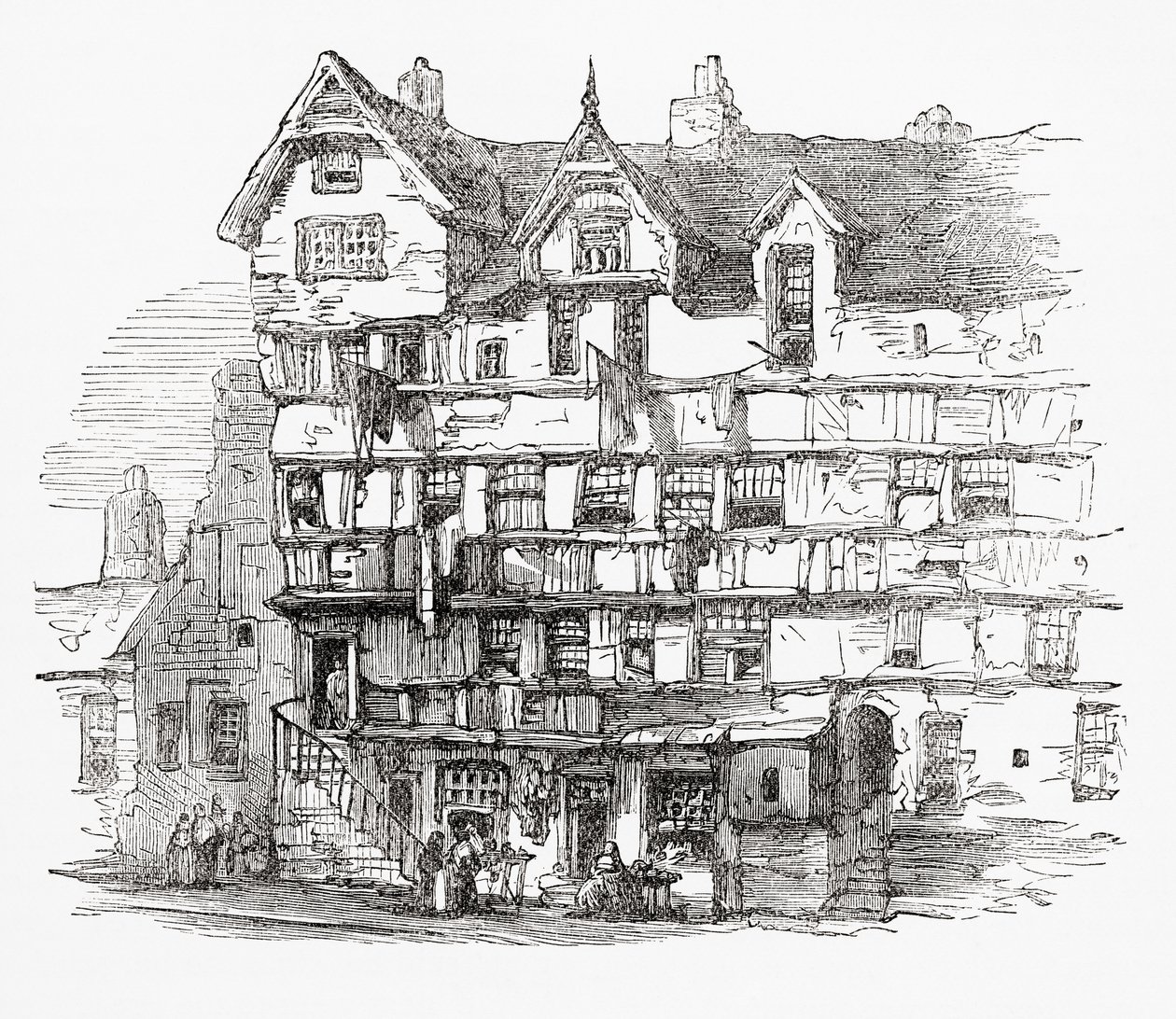 Domy v High Street, Edinburgh, Skotsko od . .