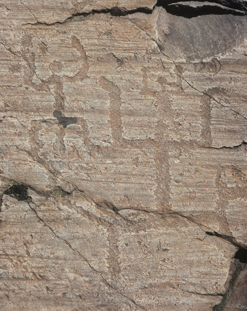 Itálie, Lombardie, údolí Camonica, petroglyfy na skále od Isabel Redie