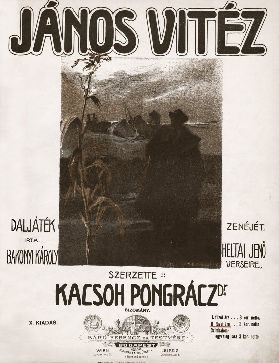 Janos Vitez, opereta maďarského skladatele Kacsoha Pongracze. 1904 (ilustrace) od . .