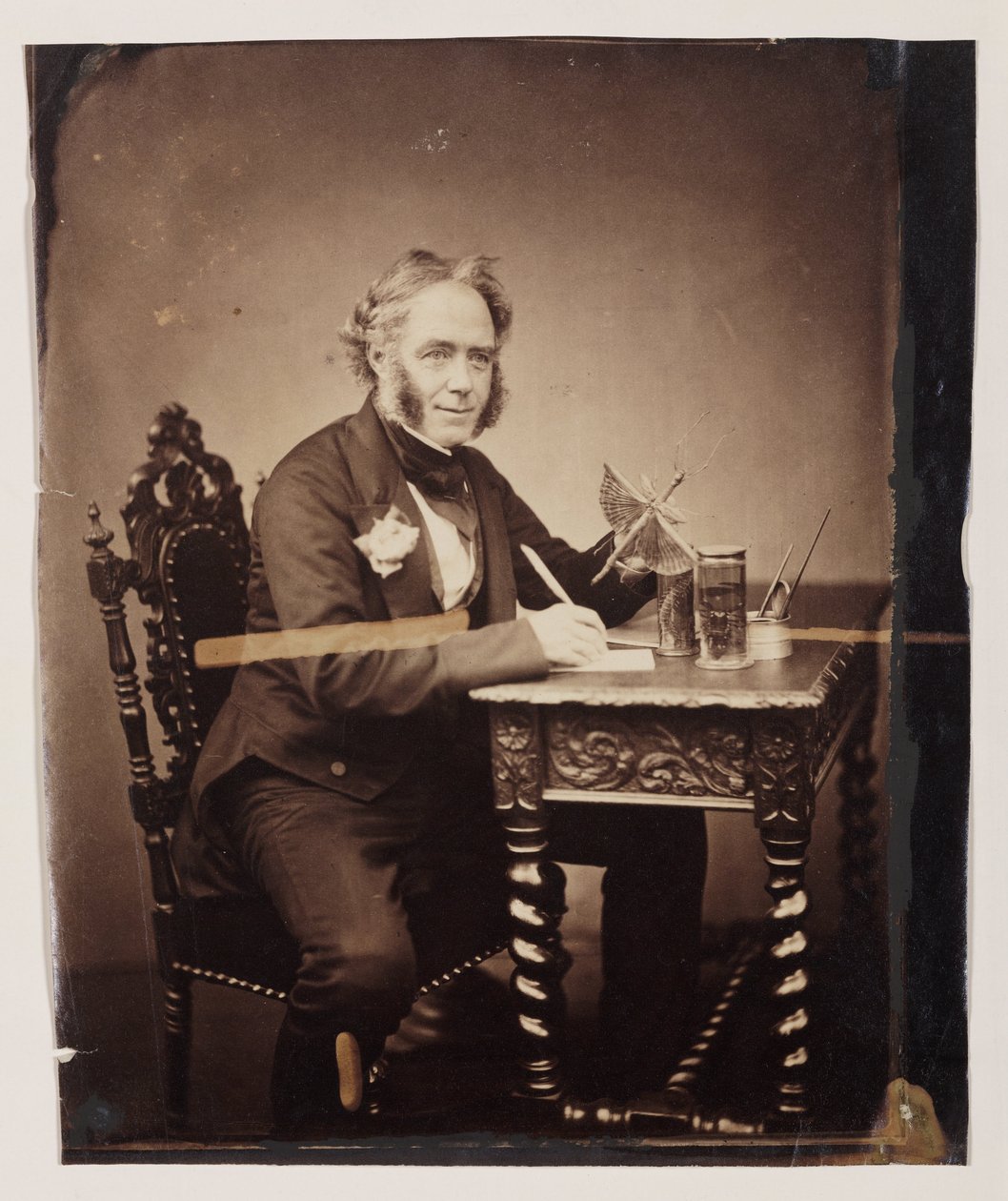 John Obadiah Westwood, anglický entomolog a paleograf, c 1850 od Ferdinand Georg Waldmuller