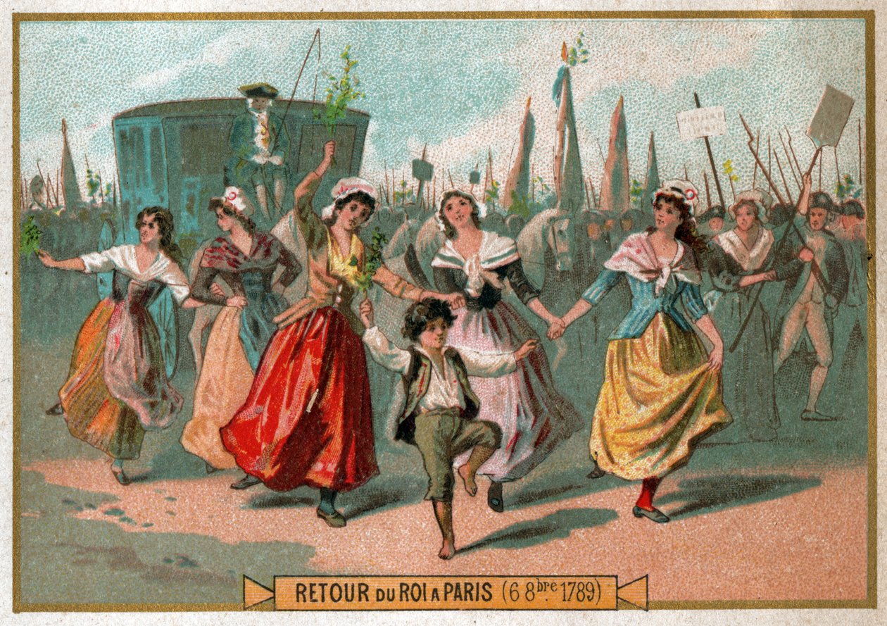Den 6. října. Pochod žen ve Versailles. od Ferdinand Georg Waldmuller