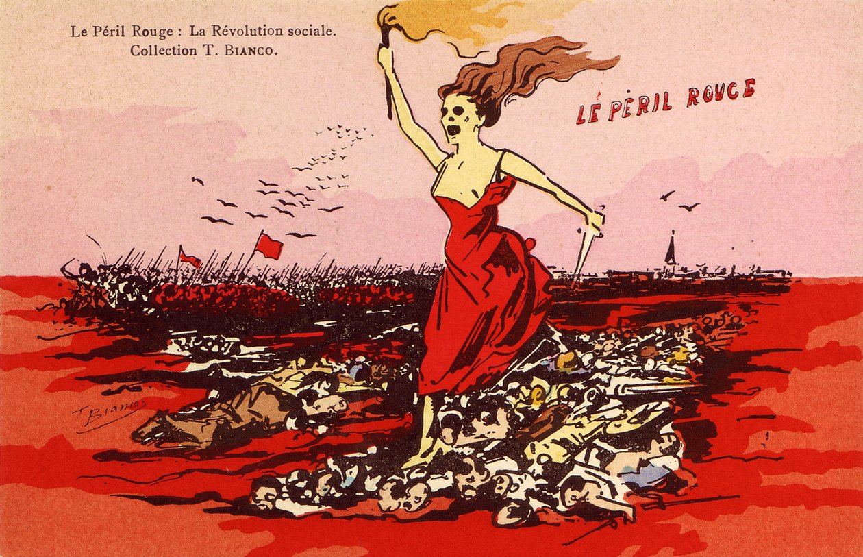 Rudé nebezpečí - sociální revoluce, c 1910 od Frederick (attr. to) Barnard