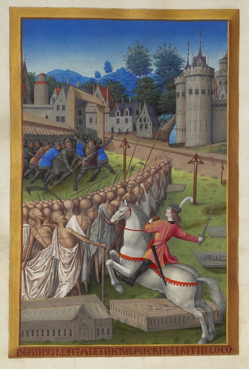 Les Très Riches Heures du Duc de Berry, Folio 90v - Jezdec smrti od Unbekannt 2321