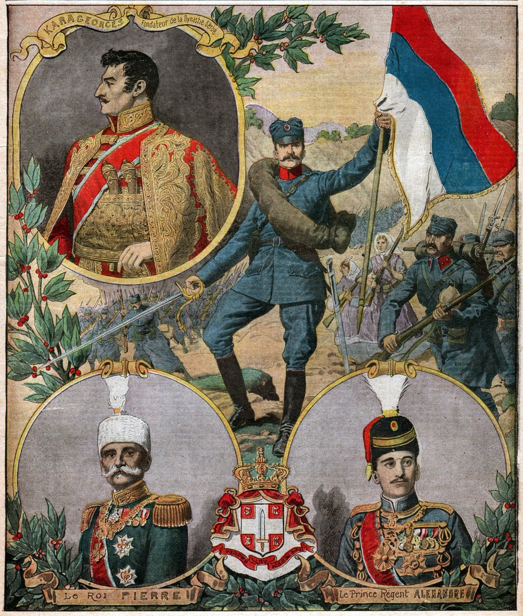 Srbští národní hrdinové. Srbští národní hrdinové. od Ferdinand Georg Waldmuller