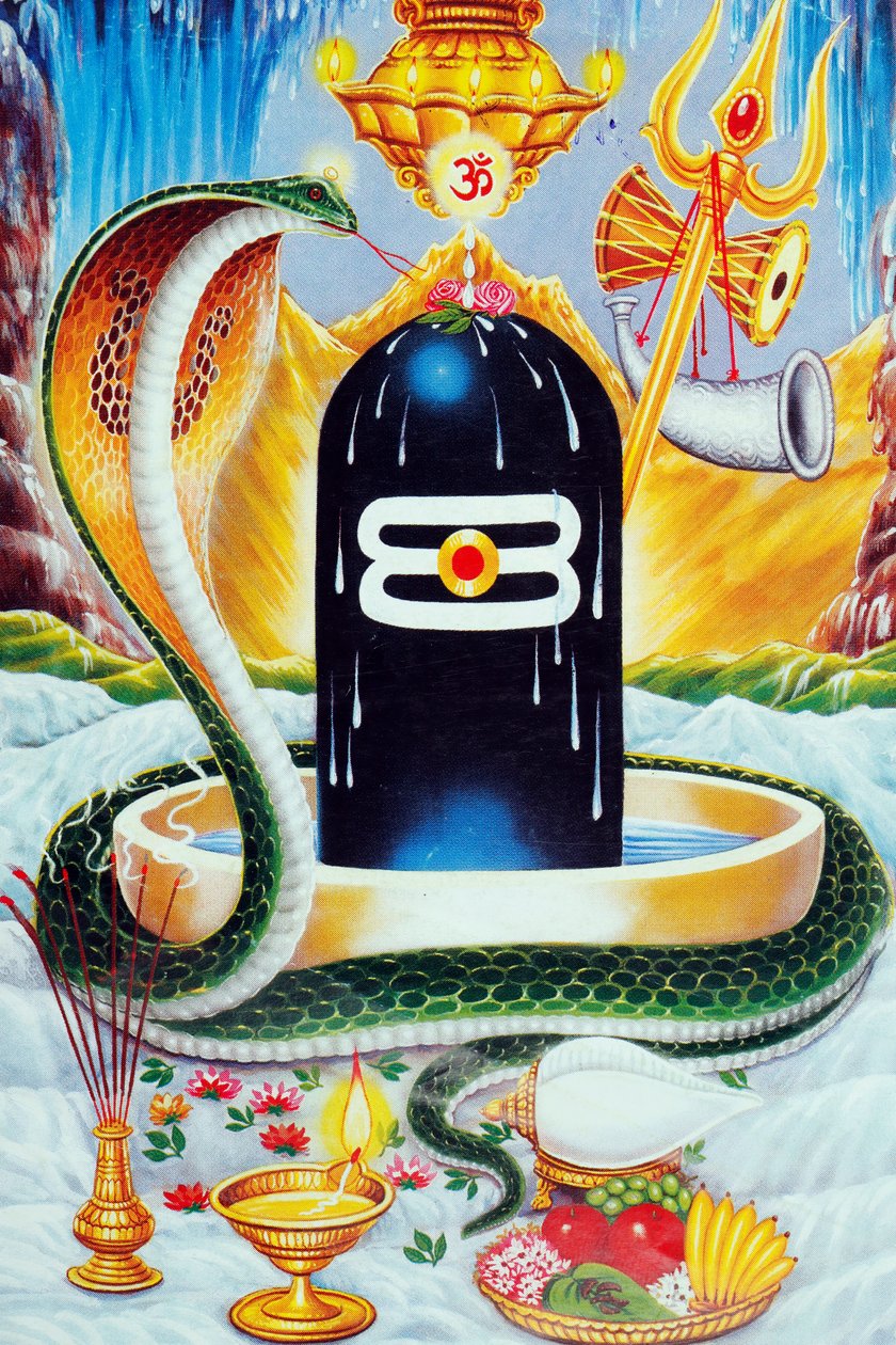 Lingam představuje falus hinduistického boha Šivy. od . .