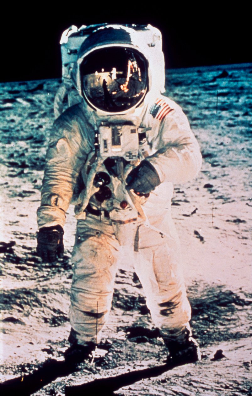 Pilotovaný vesmírný let, USA, Apollo 11 Edwin ÔBuzzÕ Aldrin na Měsíci od Ferdinand Georg Waldmuller