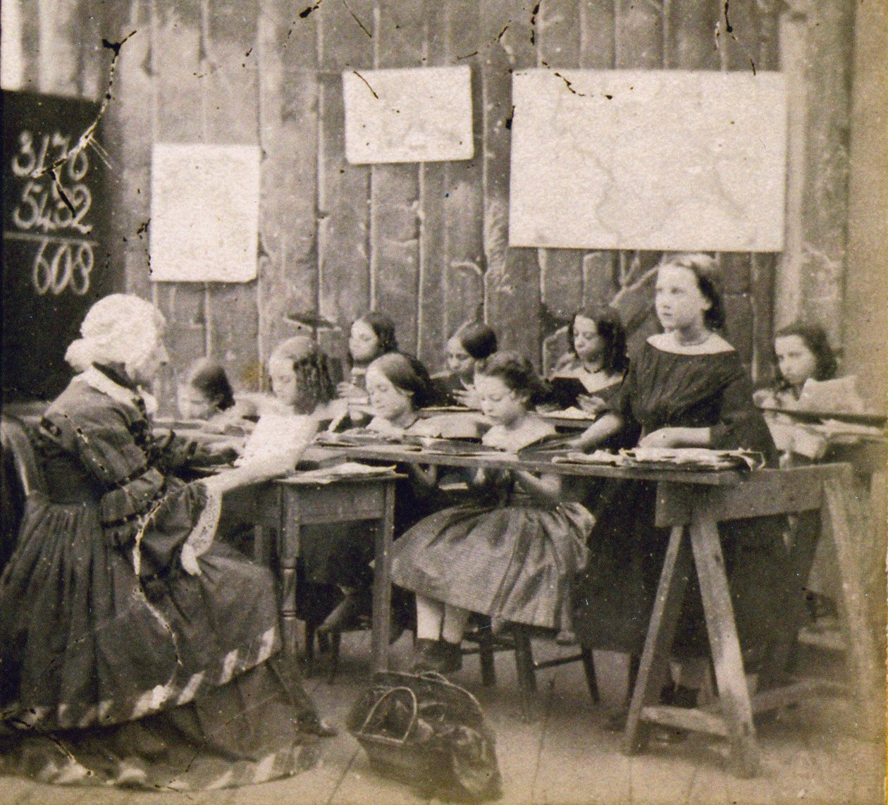 Hodina matematiky, cca 1890 (foto) od Frederick (attr. to) Barnard