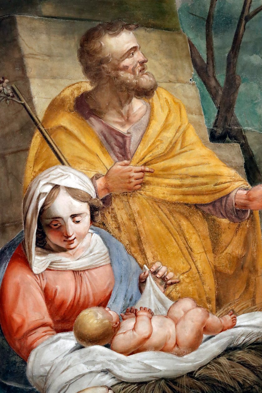 Betlém. Svatá rodina. bazilika Santa Maria delle Vigne. Janov. Itálie. od . .