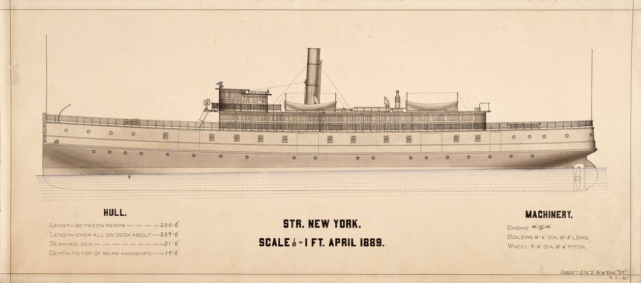 New York (Parník: 1889) plány od . .