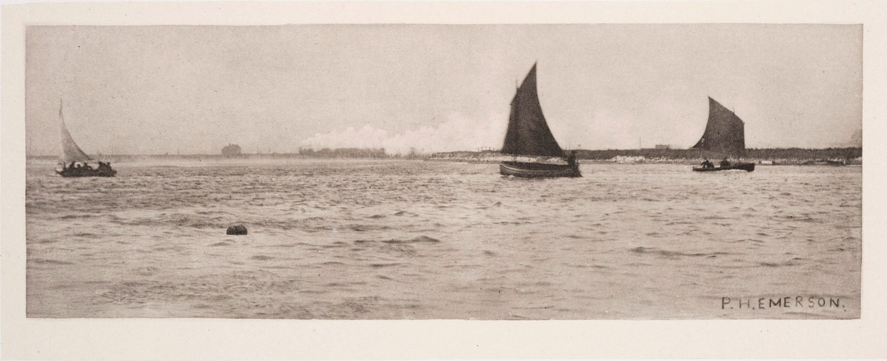 „Na Breydon Water, Mořská mlha přichází nahoru“ od Frederick (attr. to) Barnard