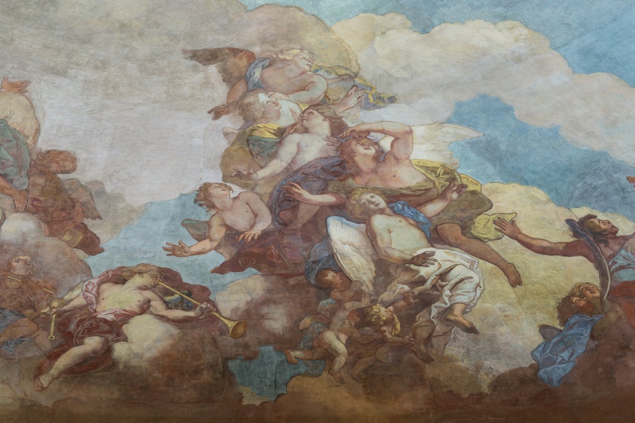 Obraz páru kopule Invalidovny (1670), Paříž (fotografie) od . .