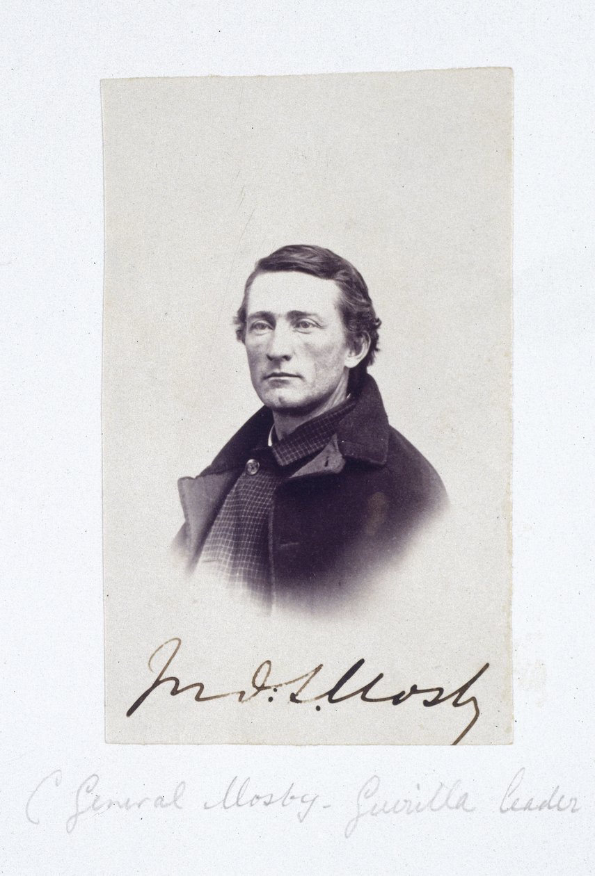 Portrét generála Mosbyho, konfederačního guerillového vůdce, c 1863 od Frederick (attr. to) Barnard