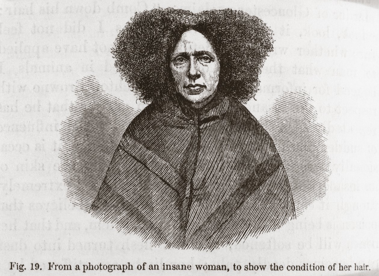 Psychiatrie Šílená žena od Frederick (attr. to) Barnard