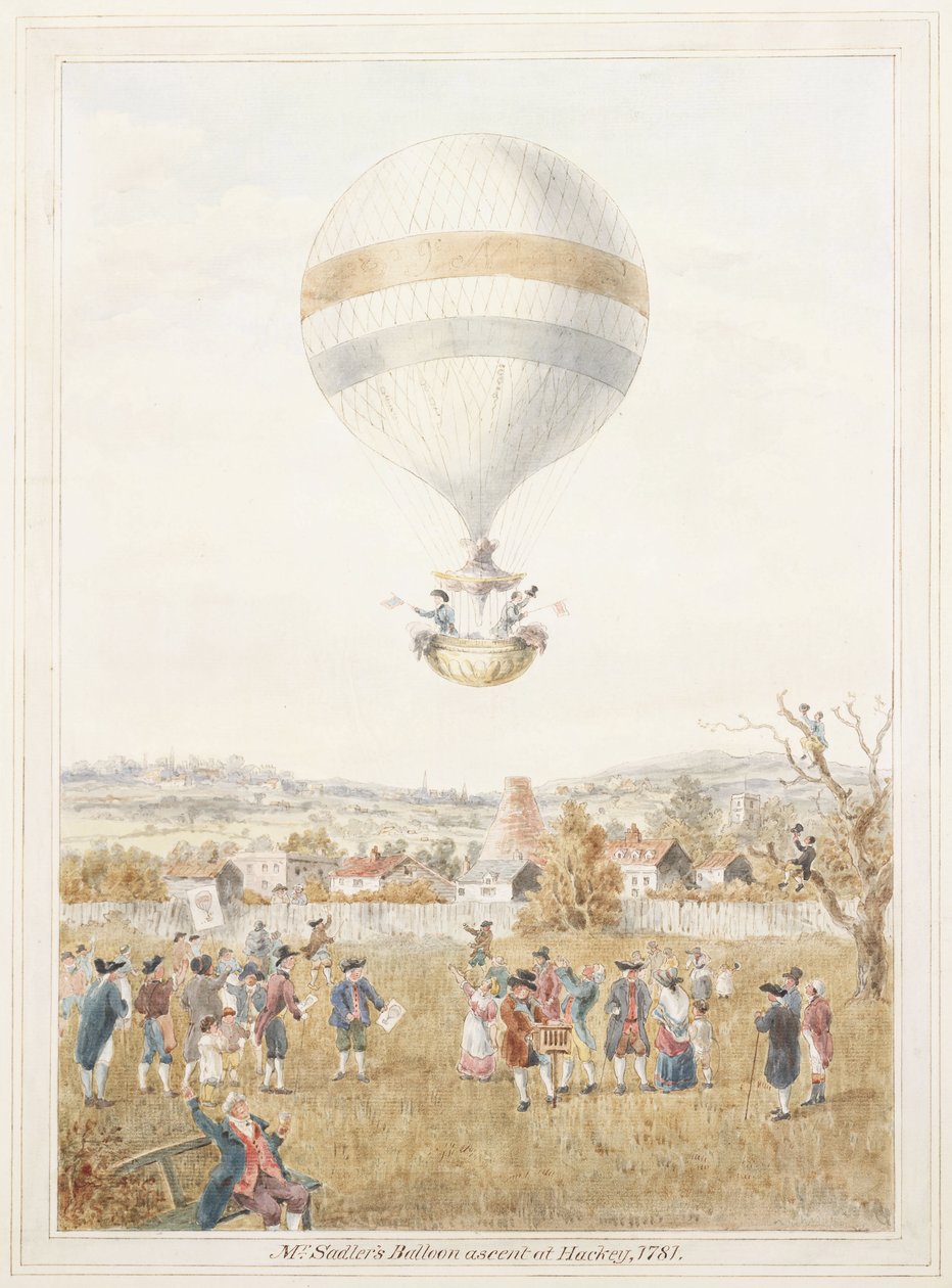 Sadlerův balonový výstup z Hackney od Frederick (attr. to) Barnard