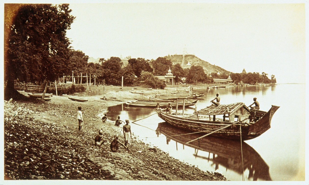Sagain z břehu řeky, c 1876 od John Pardon