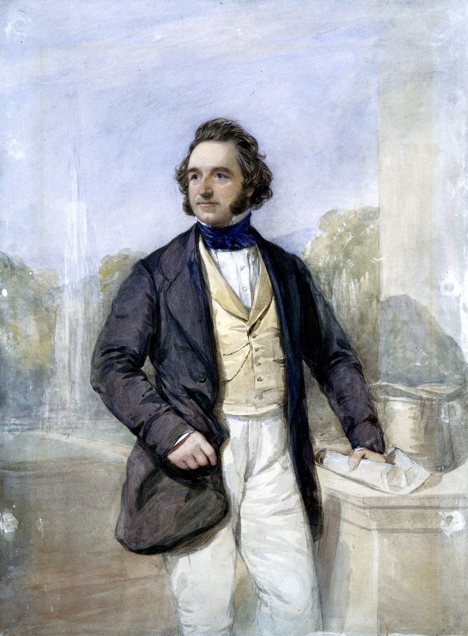 Sir Joseph Paxton, anglický architekt a designér Crystal Palace, c 1851 od Ferdinand Georg Waldmuller