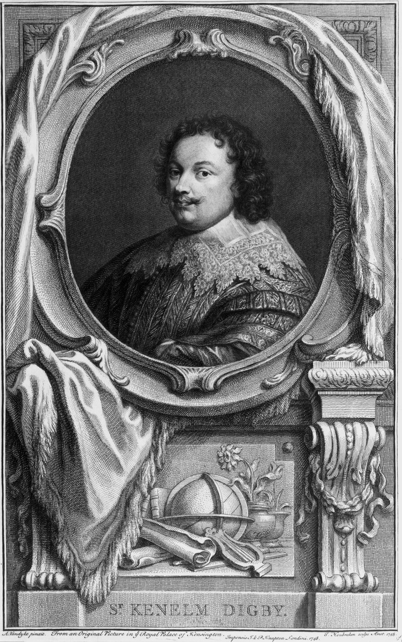 Sir Kenelm Digby, anglický spisovatel, námořní velitel a diplomat, c 1645 od Frederick (attr. to) Barnard