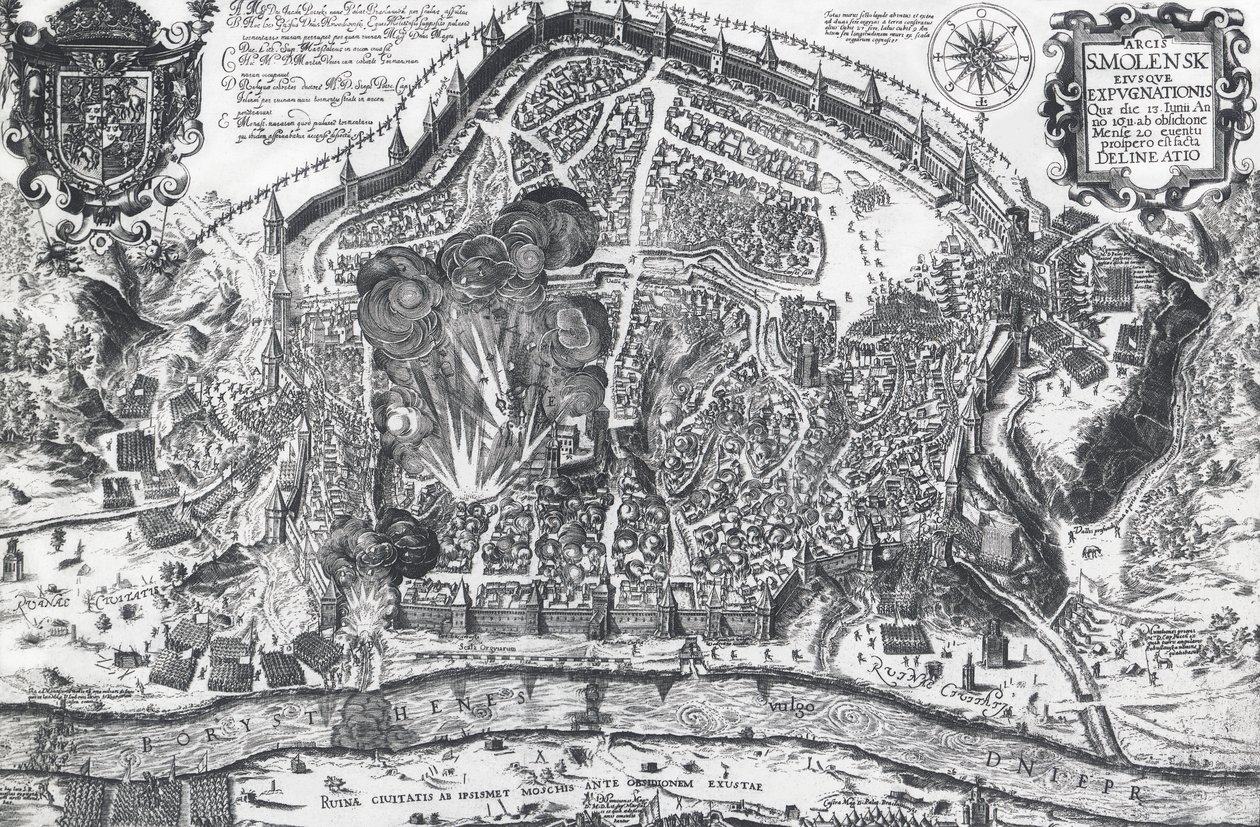 Město Smolensk během polského obléhání v roce 1611, Rusko od Georg Carl Heinrich Dollmann