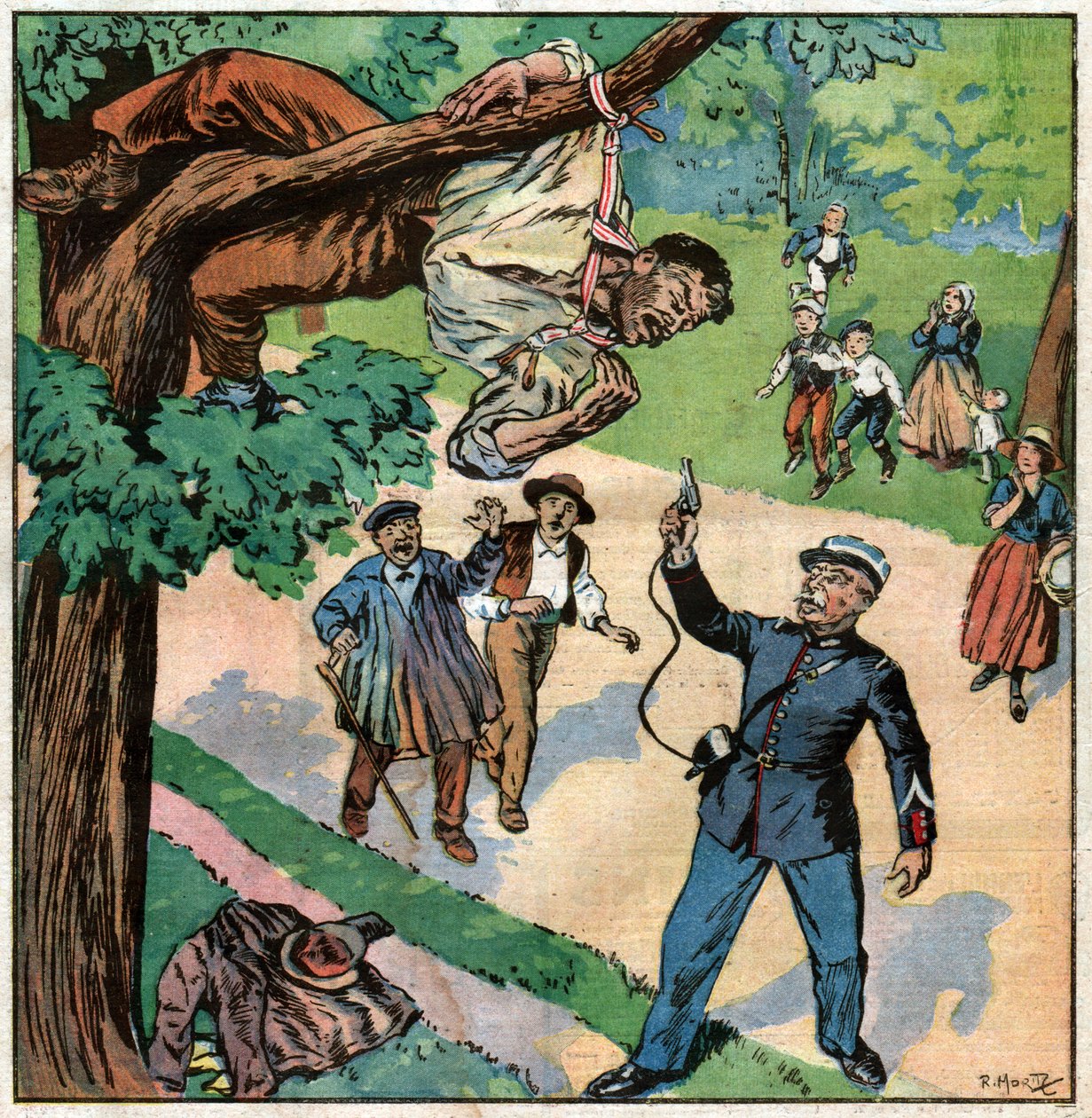 Pokus o sebevraždu. Pokus o sebevraždu. od Ferdinand Georg Waldmuller