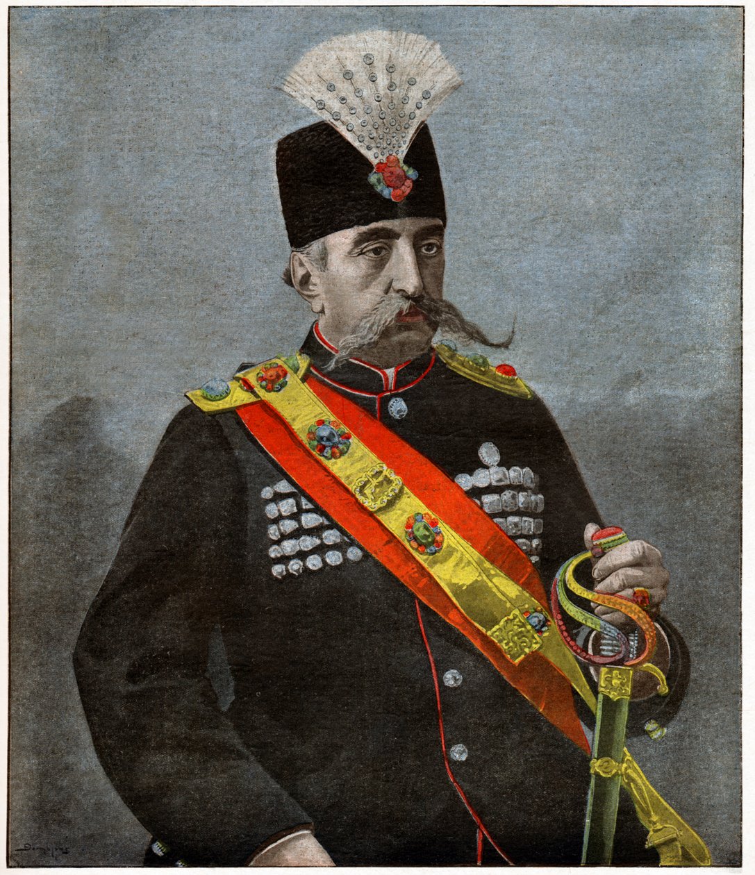šáh muzaffar din od . .
