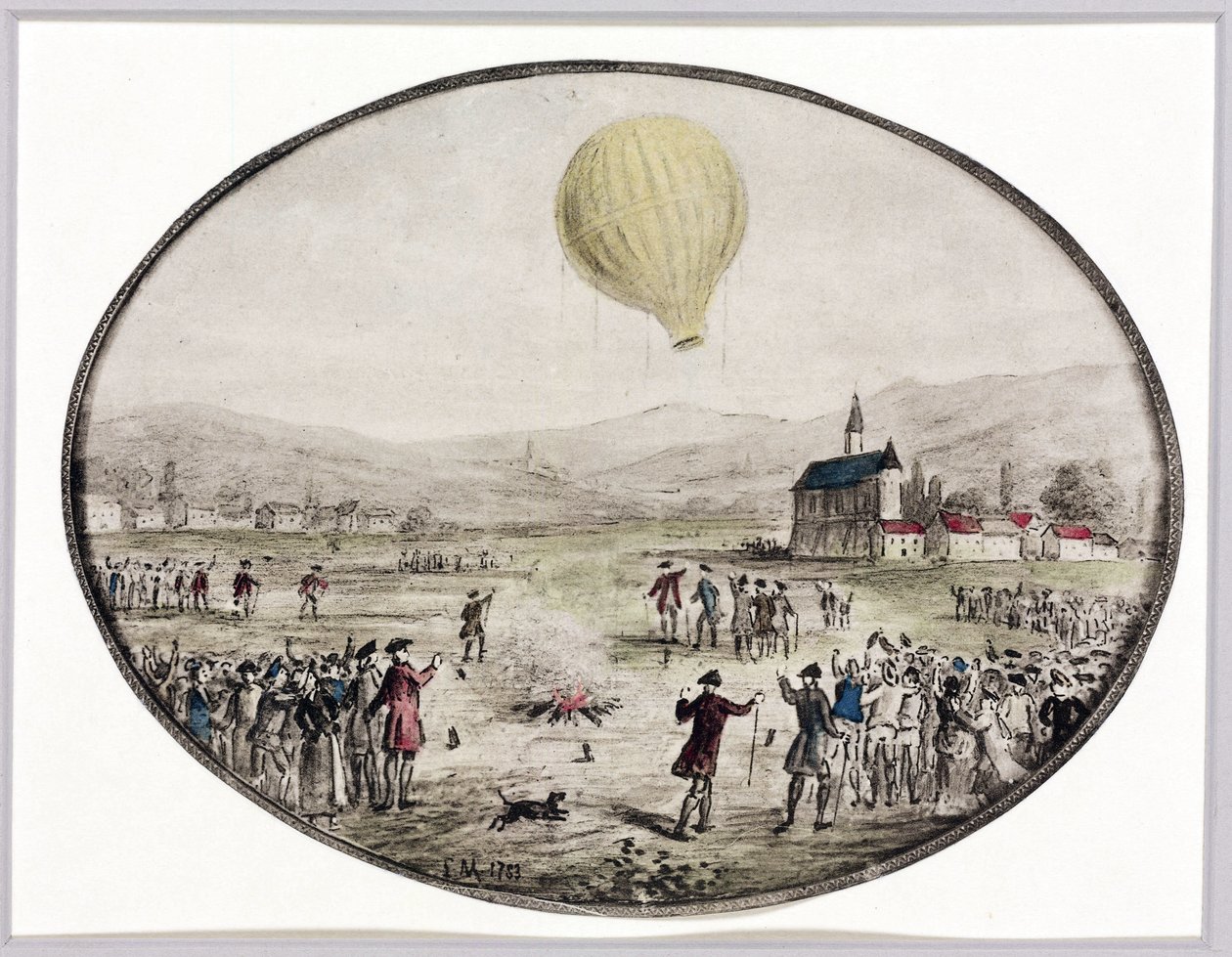 První veřejný výstup balónem, 5. června 1783 od Frederick (attr. to) Barnard