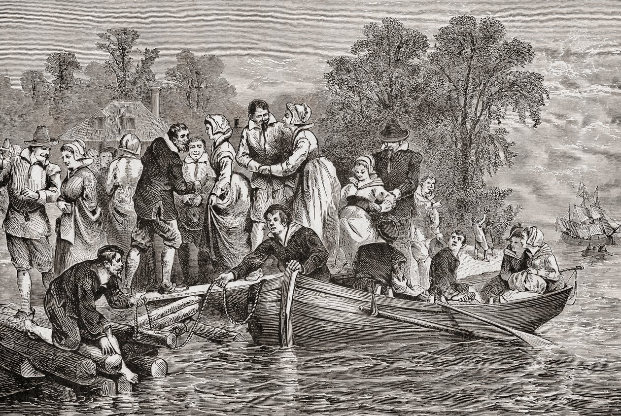 Tobacco Wives nebo Tobacco Brides přijíždějí do Jamestownu ve Virginii v USA od . .
